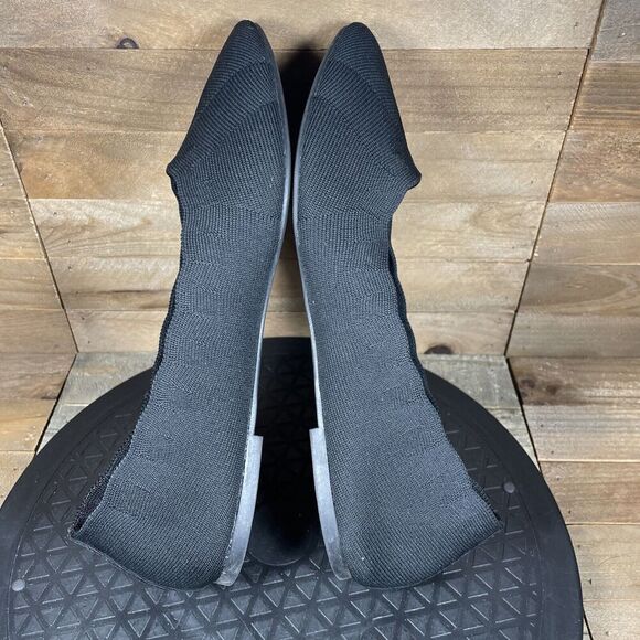 Skechers Womens Size 9 Cleo Ballet Flats Shoes Black Knit Stretch Fit Slip On - Picture 8 of 10